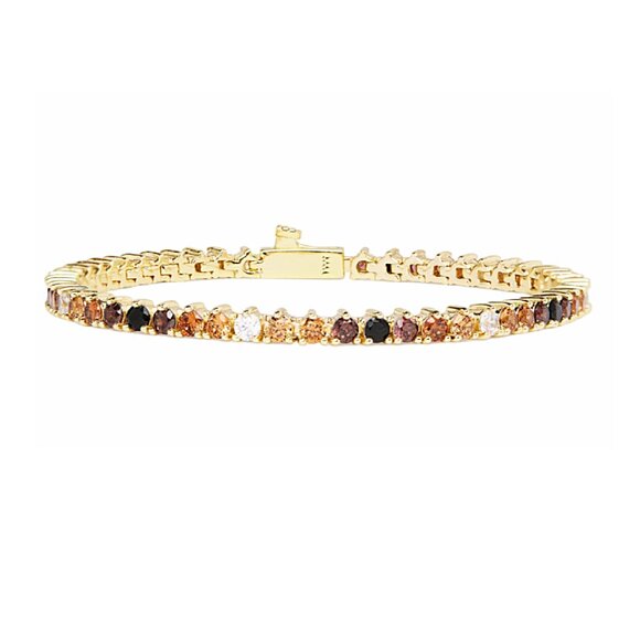 Not Your Basic Tennis Bracelet by Melinda Maria Chocolate Limited Edition - Picture 1 of 4